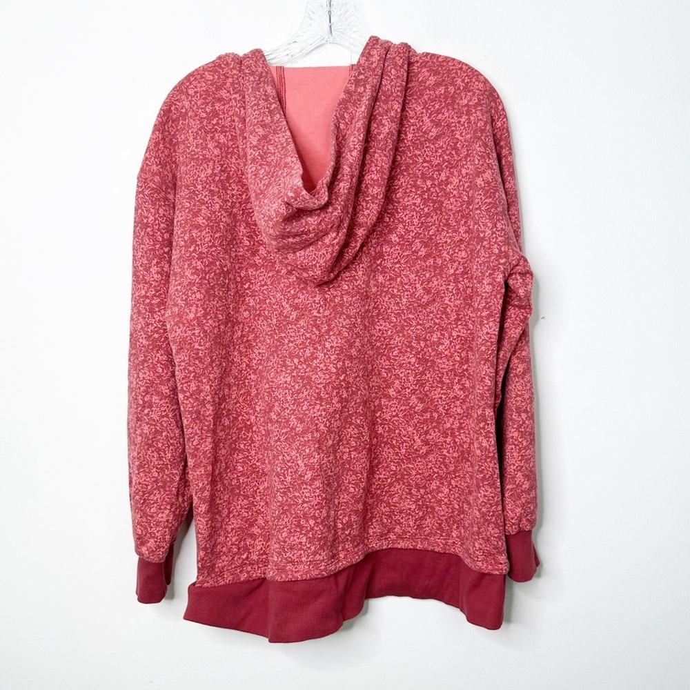 ATHLETA | Sundown Alliance Hoodie Sweatshirt in Red Rustic Floral Top Sz. Medium - Picture 6 of 6